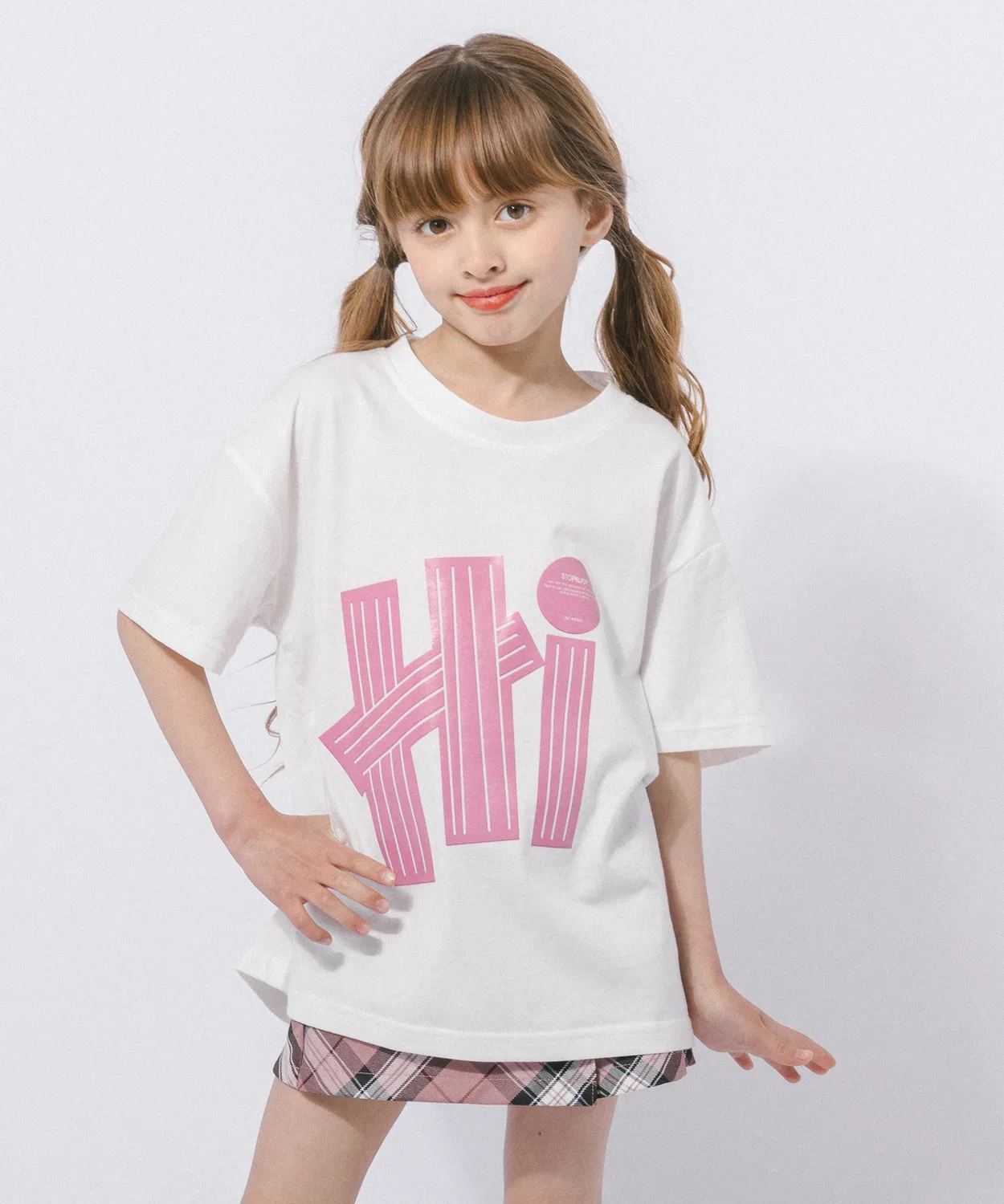 Детская футболка оверсайз с принтом Big Front Logo Design URBAN CHERRY, White