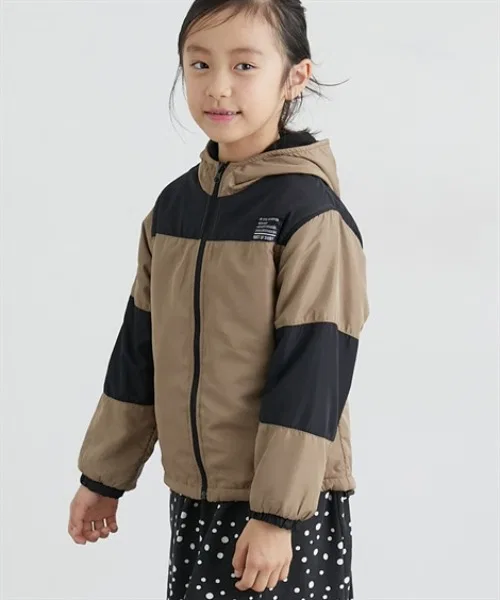 Детский утепленный флисом горный дождевик QUNTSTYLE, Beige