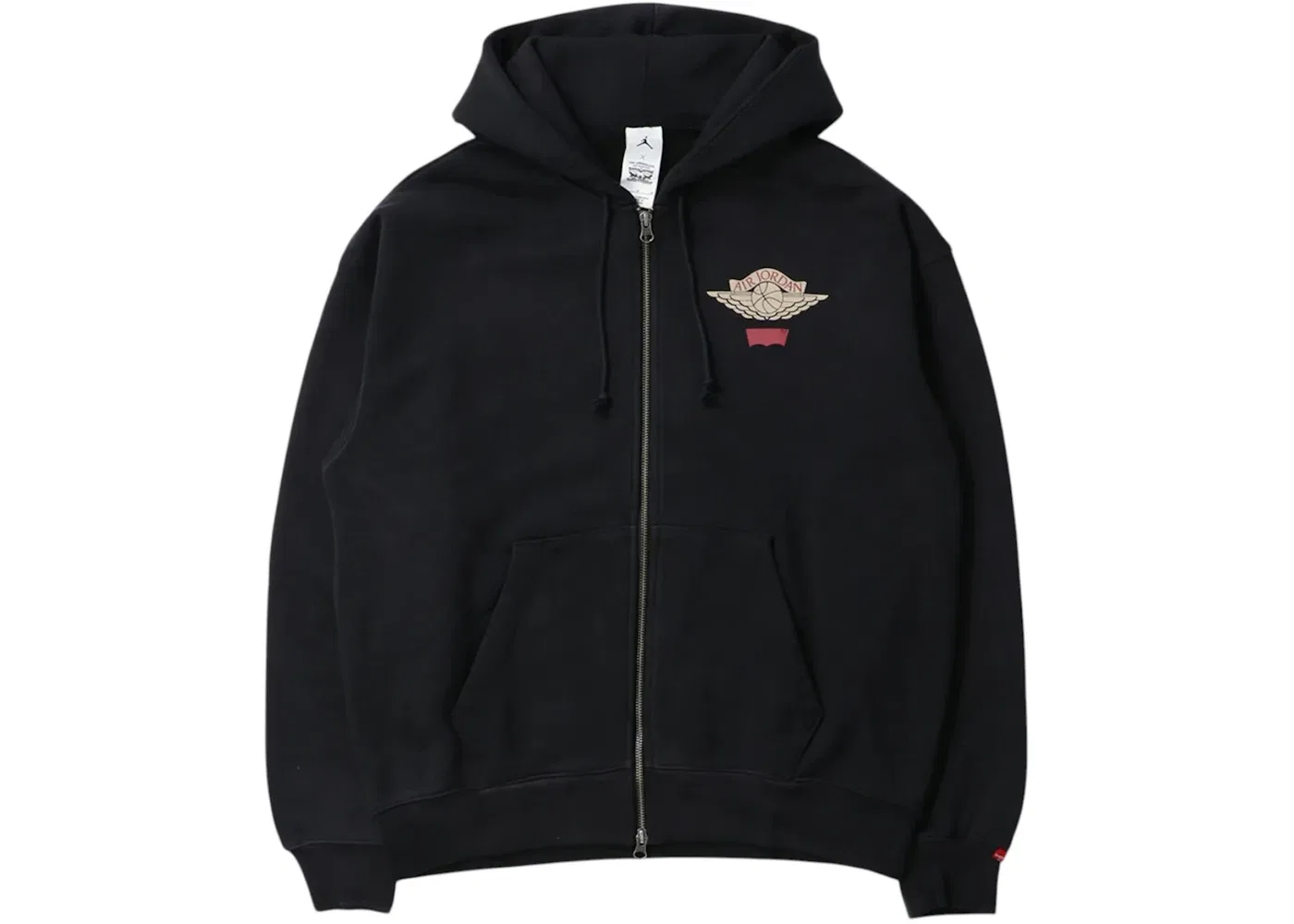 Мужская худи Nike Jordan x Levis Full Zip Hoodie, Black — фото 2