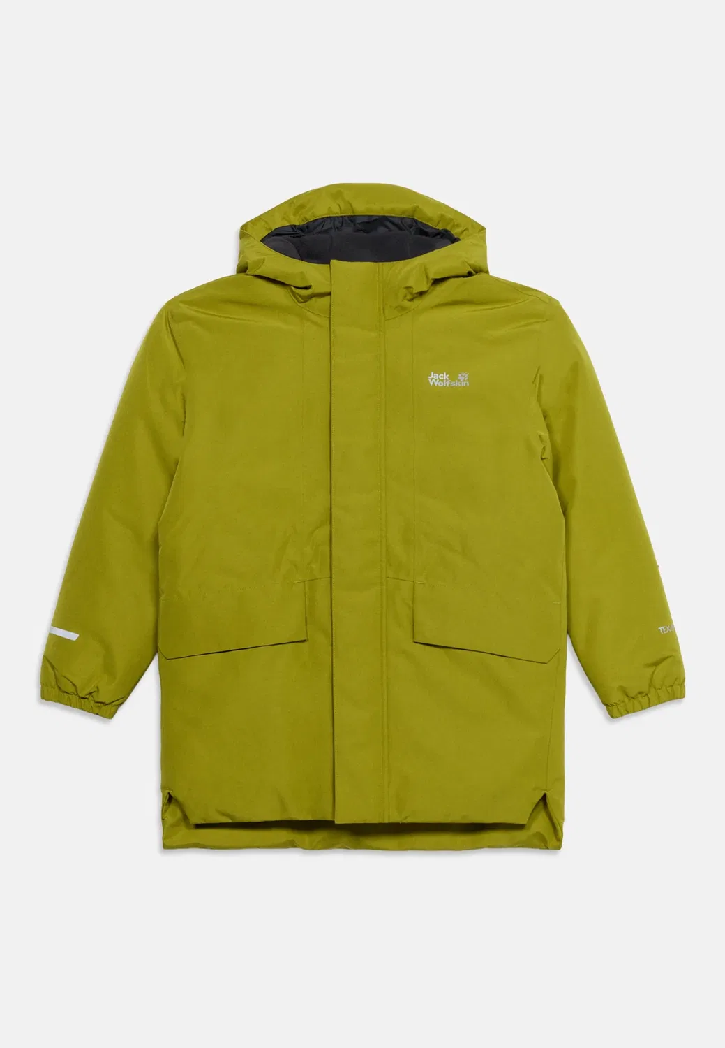 Водонепроницаемая куртка Canvey для детей унисекс Jack Wolfskin, Khaki Green