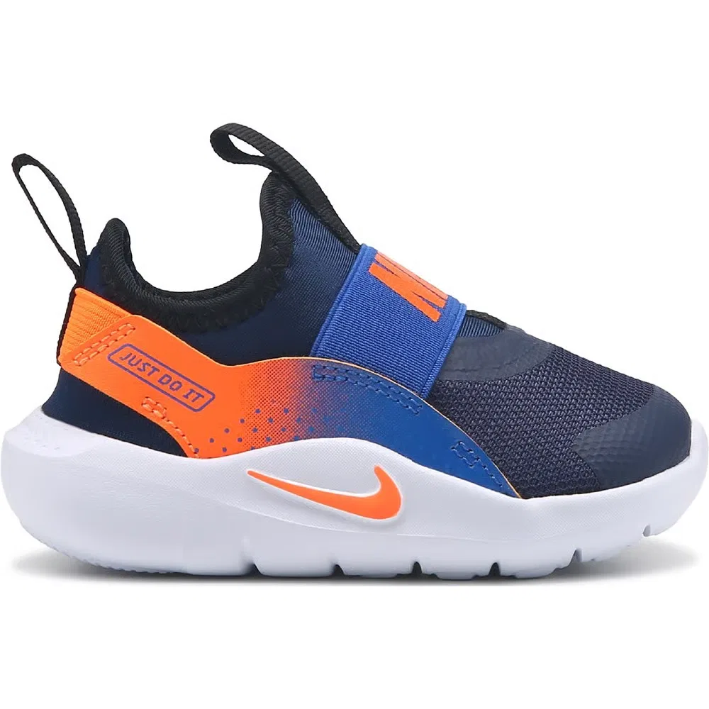 Детские кроссовки Flex Runner 4 без шнурков для малышей Nike, Navy/Orange — фото 2
