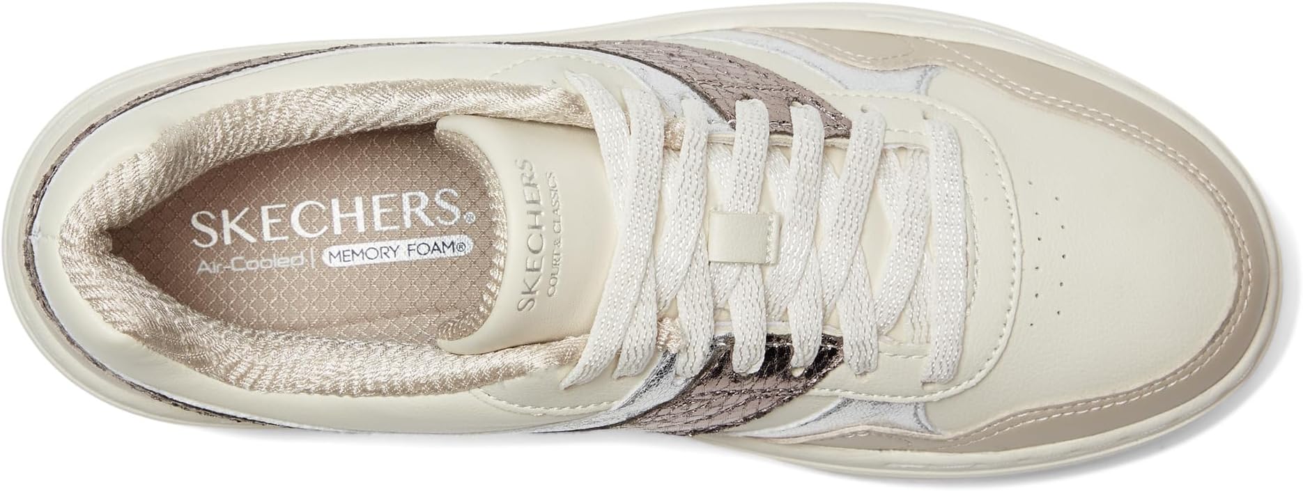 Кроссовки SKECHERS Paloma-Shimmer Takes All, Natural/Taupe — фото 2