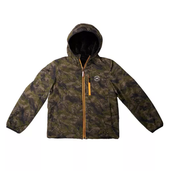 

Двусторонняя пушистая куртка для мальчиков 4-20 лет Zeroxposur, цвет olive camo