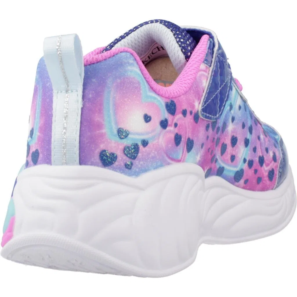 Детские кроссовки с принтом Unicorn Dreams Heart Sparkles Skechers, Silver — фото 3