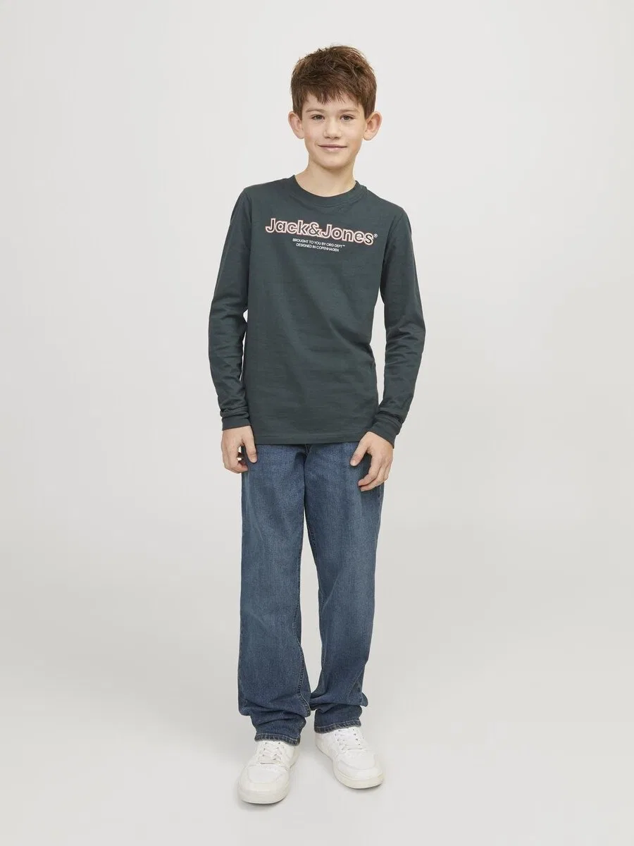 Мини-джинсы свободного кроя 'JJIClark JJOrig' темно-синего цвета Jack & Jones Mini — фото 4