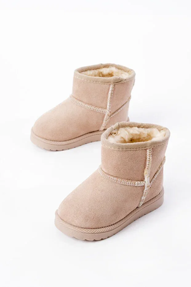 Детские ботинки для девочек на меху Lina Step, Beige — фото 3
