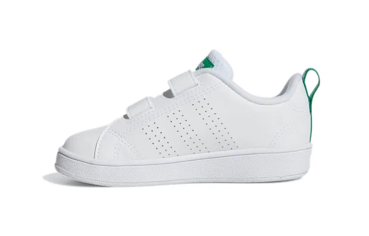 Детские кроссовки для малышей с perforated three stripes Advantage, Adidas Neo, White Green