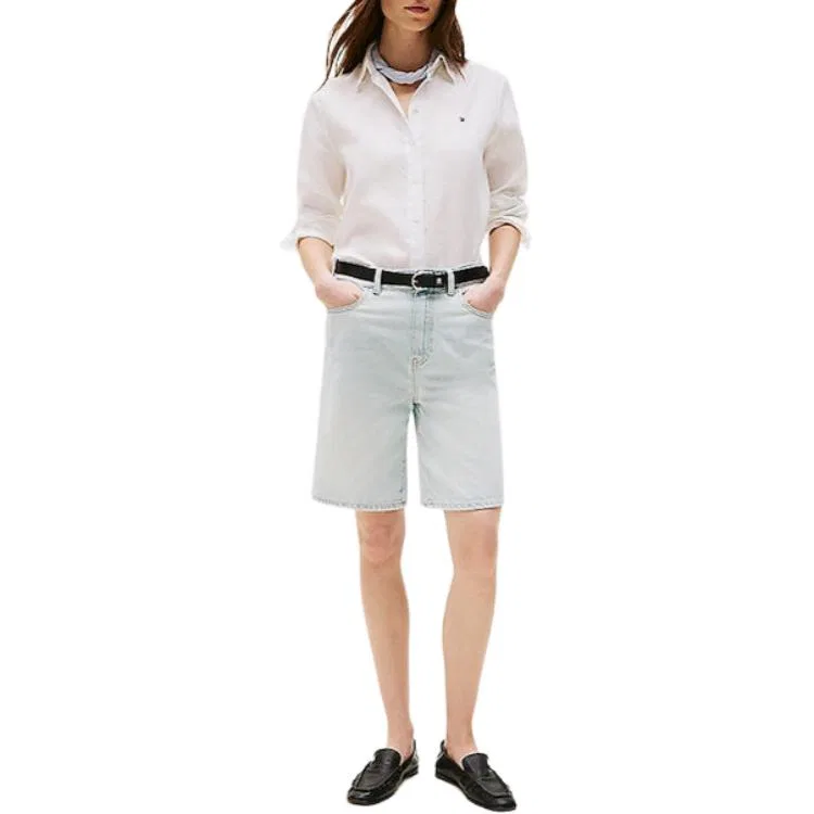 Женская рубашка белая Tommy Hilfiger, White — фото 4