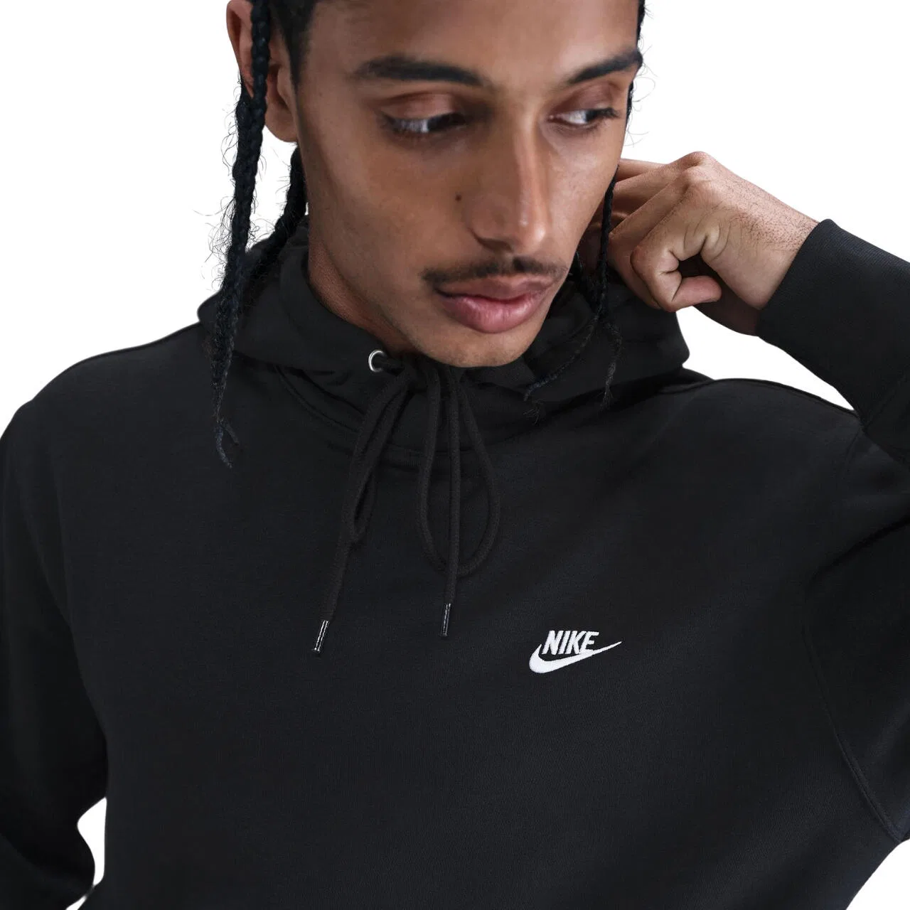 Мужское худи с капюшоном Nike Club BB, Черный — фото 4