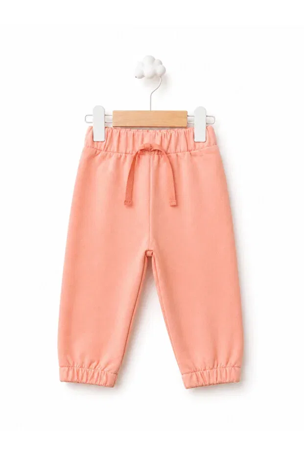 Детские штаны для девочек хлопковые Basics For My Baby, Salmon-Lila — фото 2