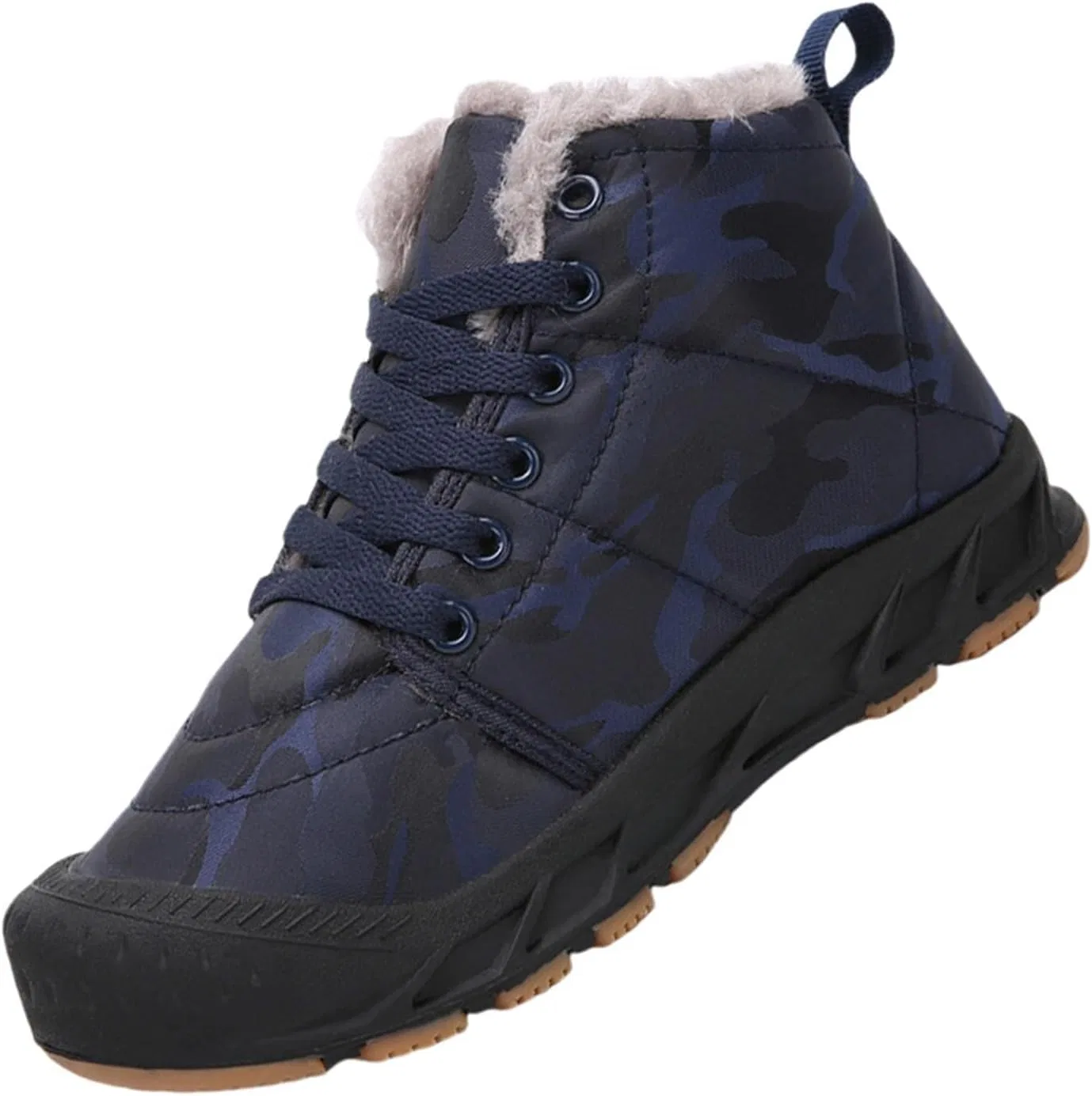 Детские ботинки с принтом камуфляж Boys Camouflage Boots, Blue