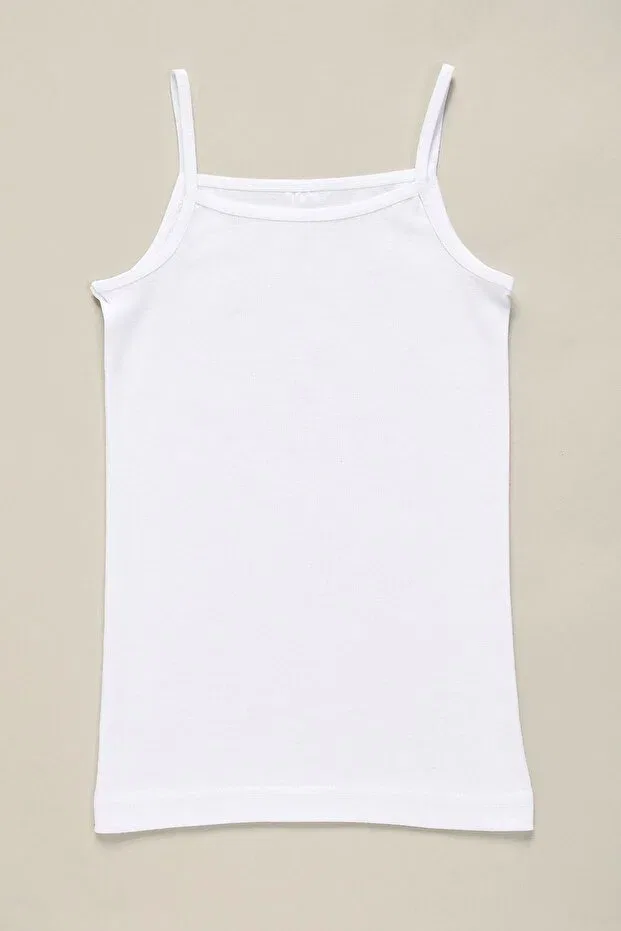 Детское хлопковое ребристое нижнее белье для девочек Zeyzey Kids, White