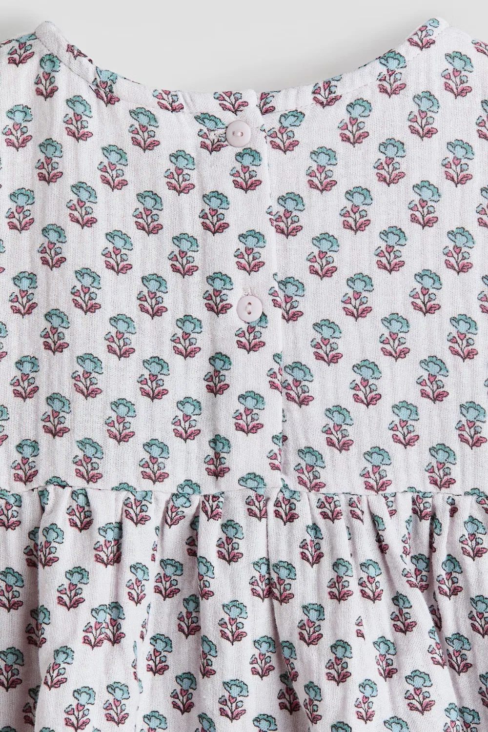 Платье из хлопчатобумажной ткани H&M, Helles Mattlila/Geblümt — фото 2