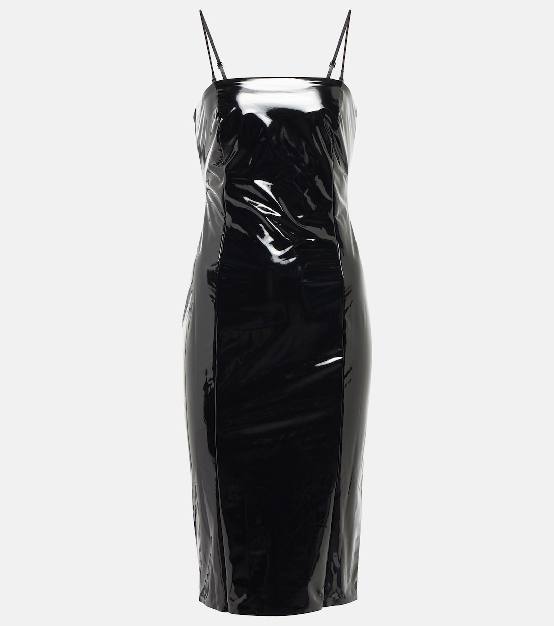 

Мини-платье с вставками из искусственной кожи Wolford, черный