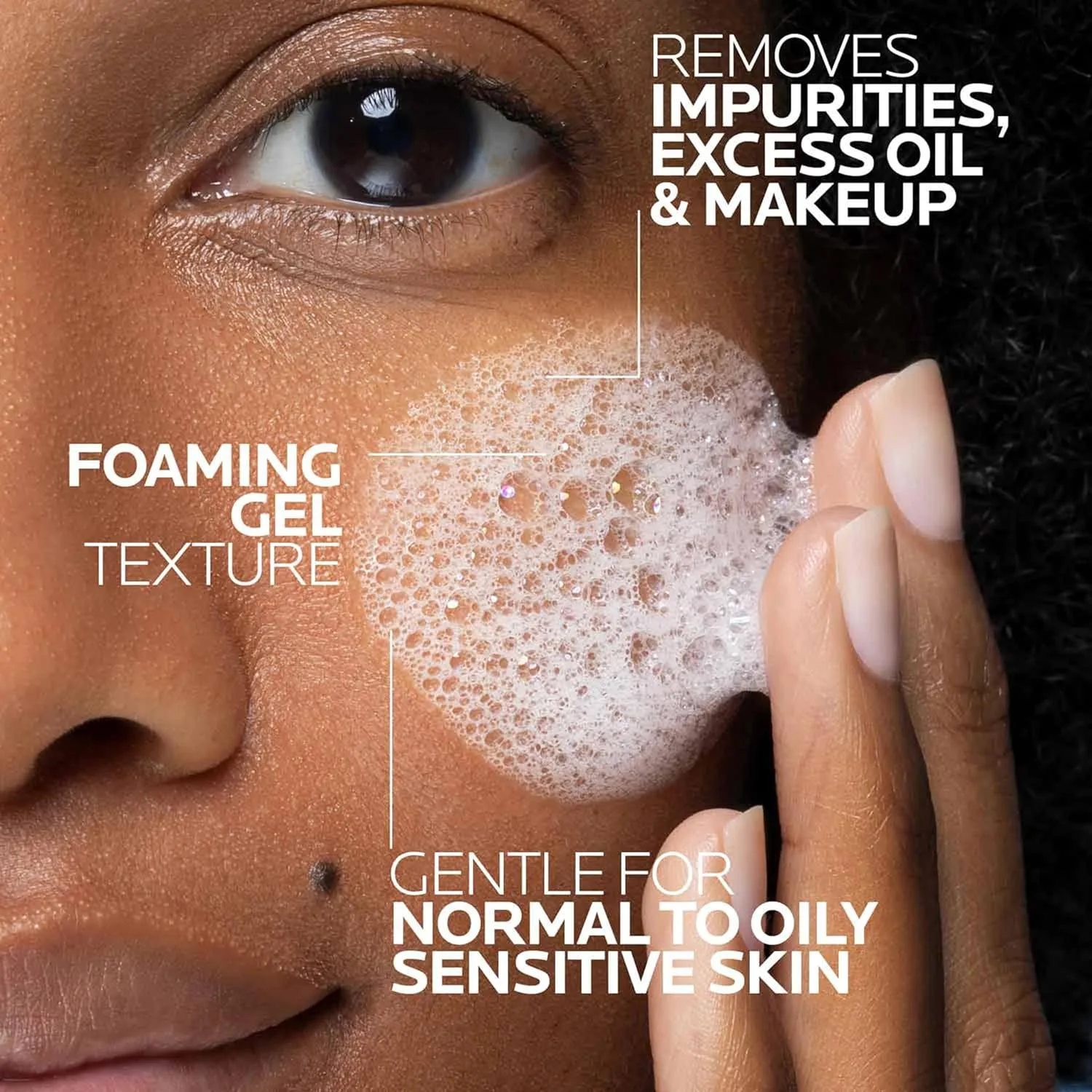 La roche-posay toleriane очищающая пенка для лица, безмасляное средство для умывания для женщин и мужчин с ниацинамидом и церамидами, очиститель пор для чувствительной кожи, не сушит кожу, без мыла 400 мл (1 шт.) — фото 4
