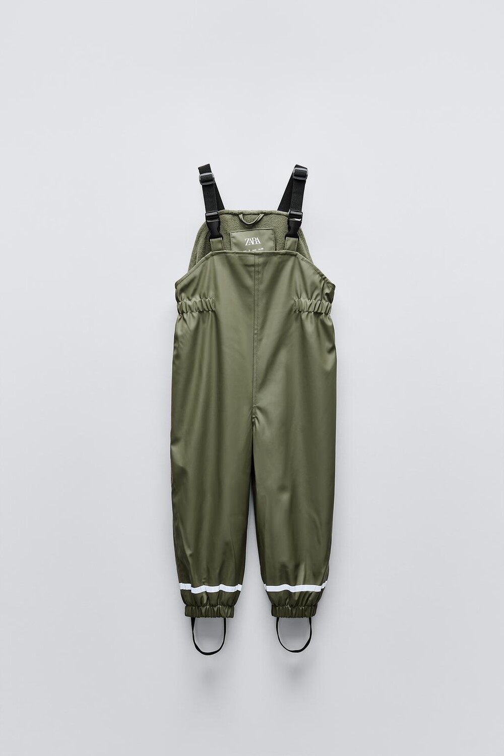 

Однотонный прорезиненный комбинезон ZARA, средний хаки