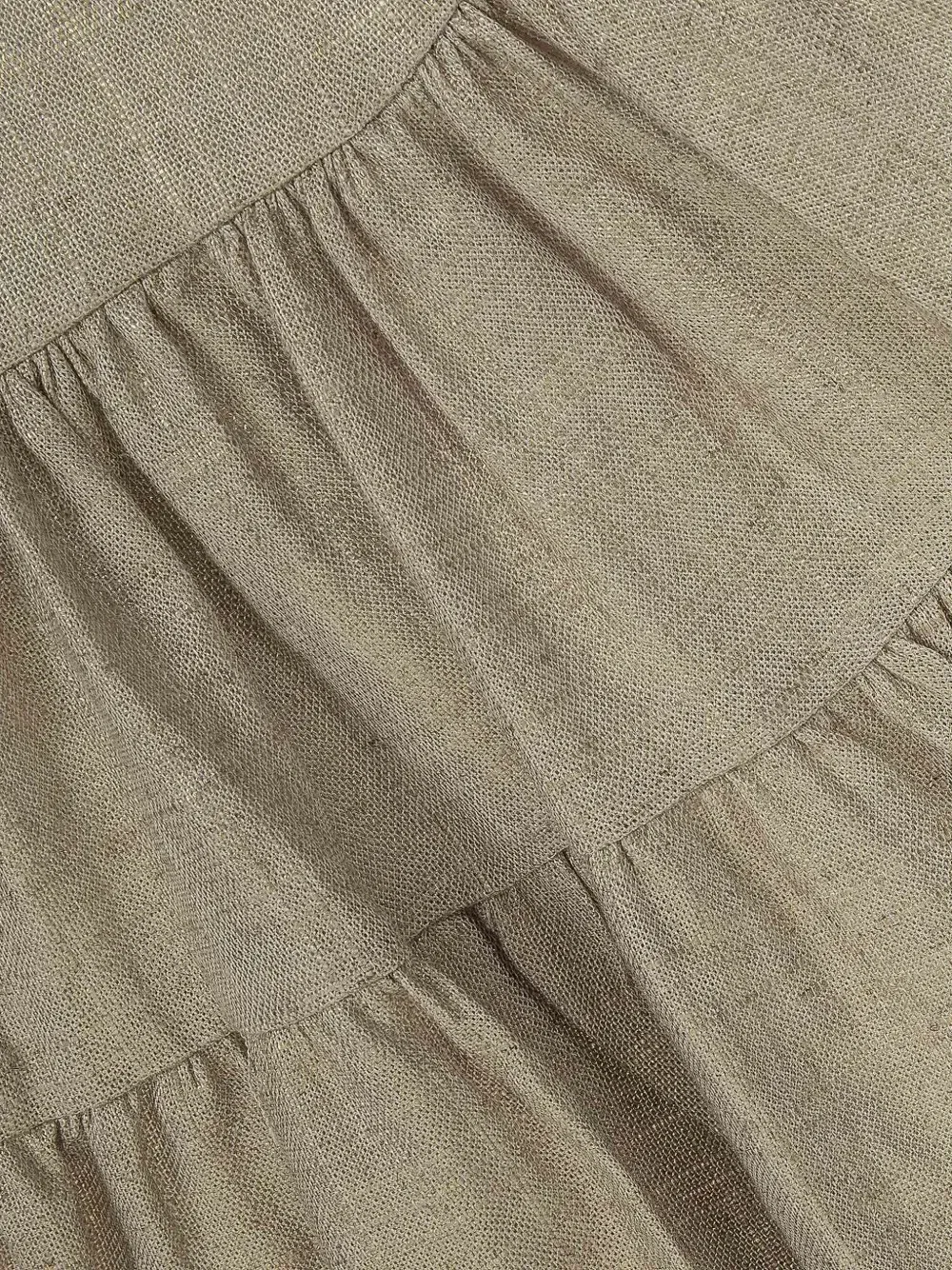 Многоярусное платье с лентой с логотипом Lapin House, бежевый — фото 3
