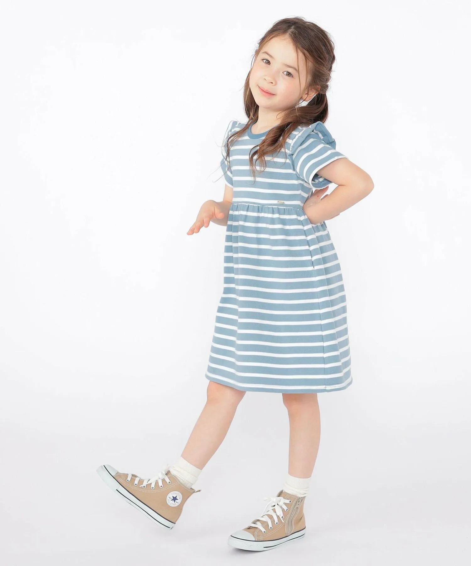 Детское платье SHIPS: 100–130 см / Платье с оборками по краю SHIPS KIDS, Light blue — фото 4