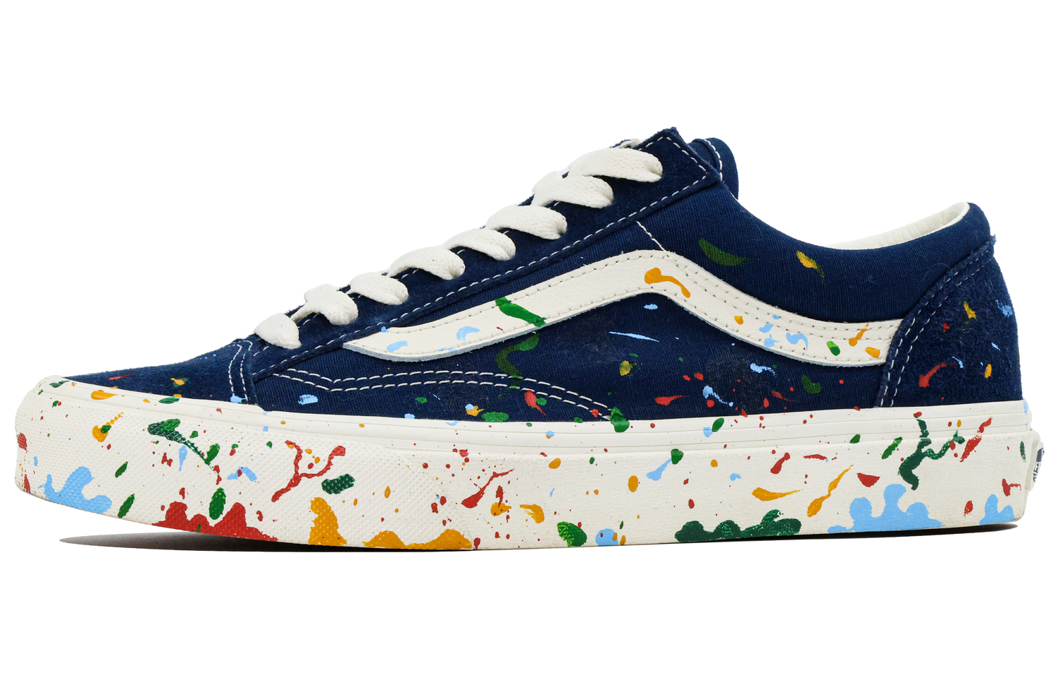 

Стиль 36 нескользящие низкие кроссовки для скейтбординга унисекс Vans, темно-синий