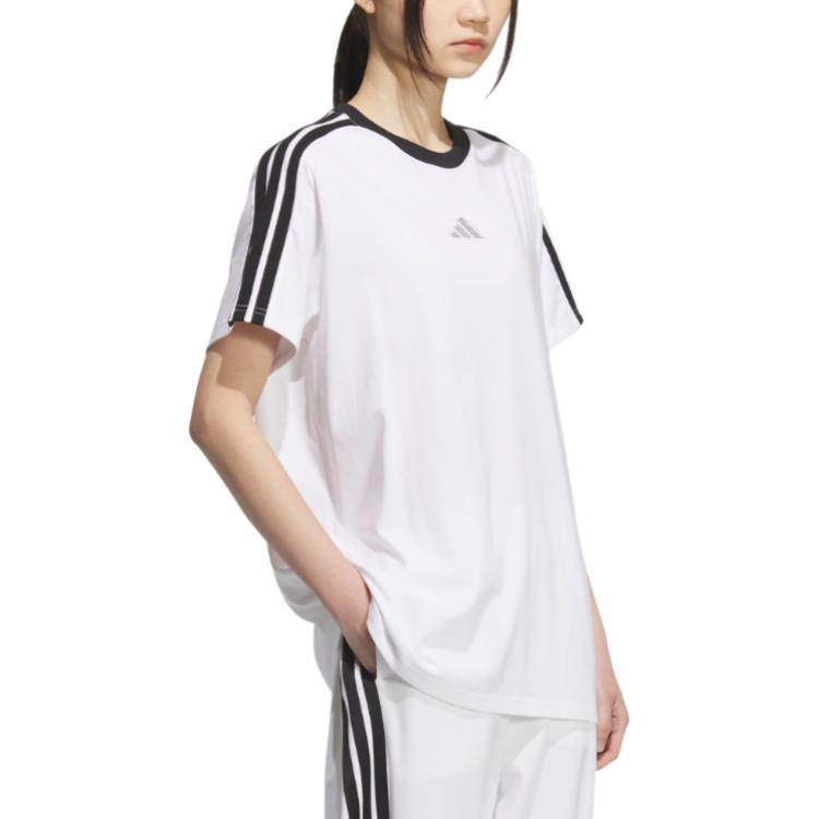 Футболка Boyfriend с рукавом дроп-шоулдер женская Adidas, белый — фото 4