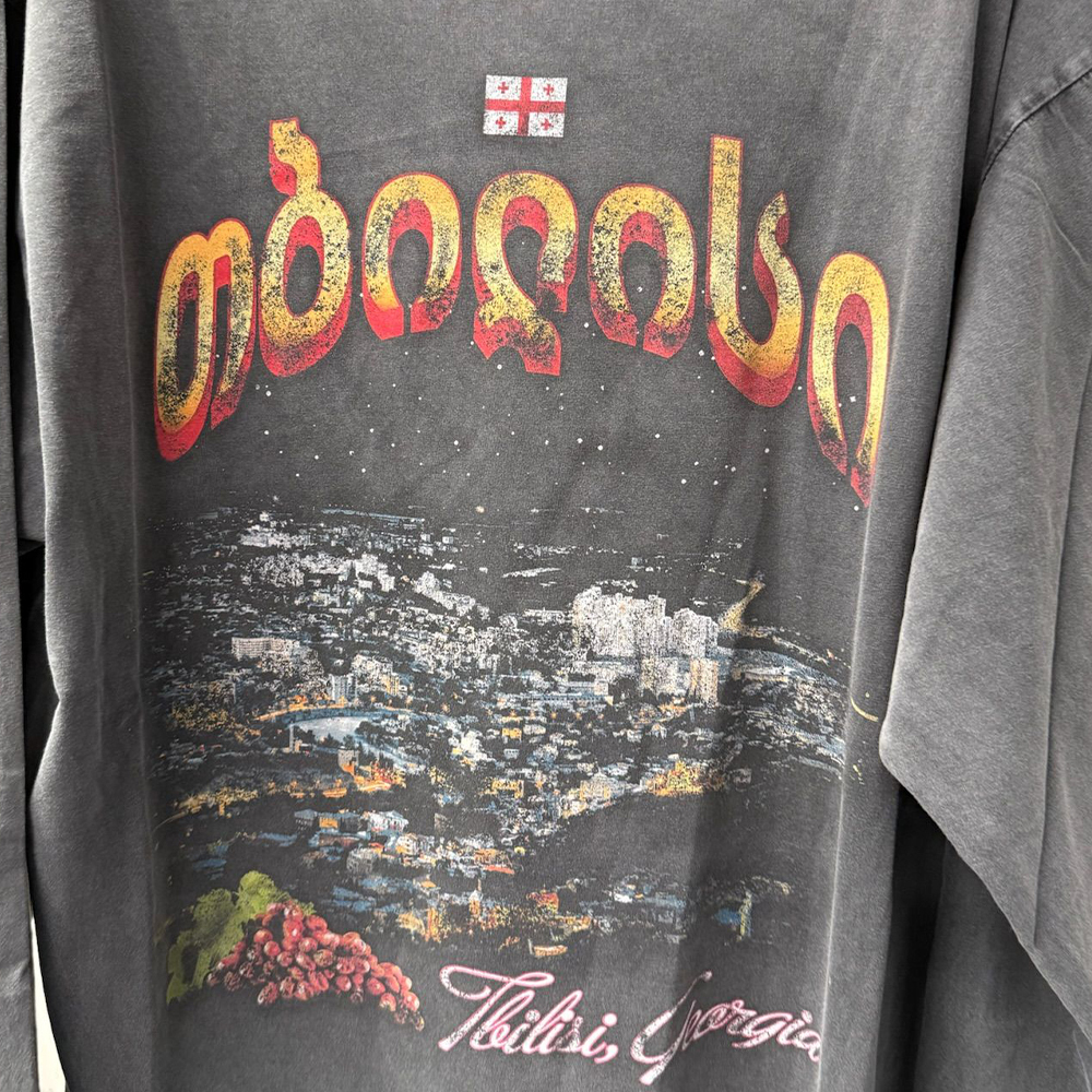 Футболка Tbilisi с длинным рукавом Large Fit Balenciaga, серый — фото 4