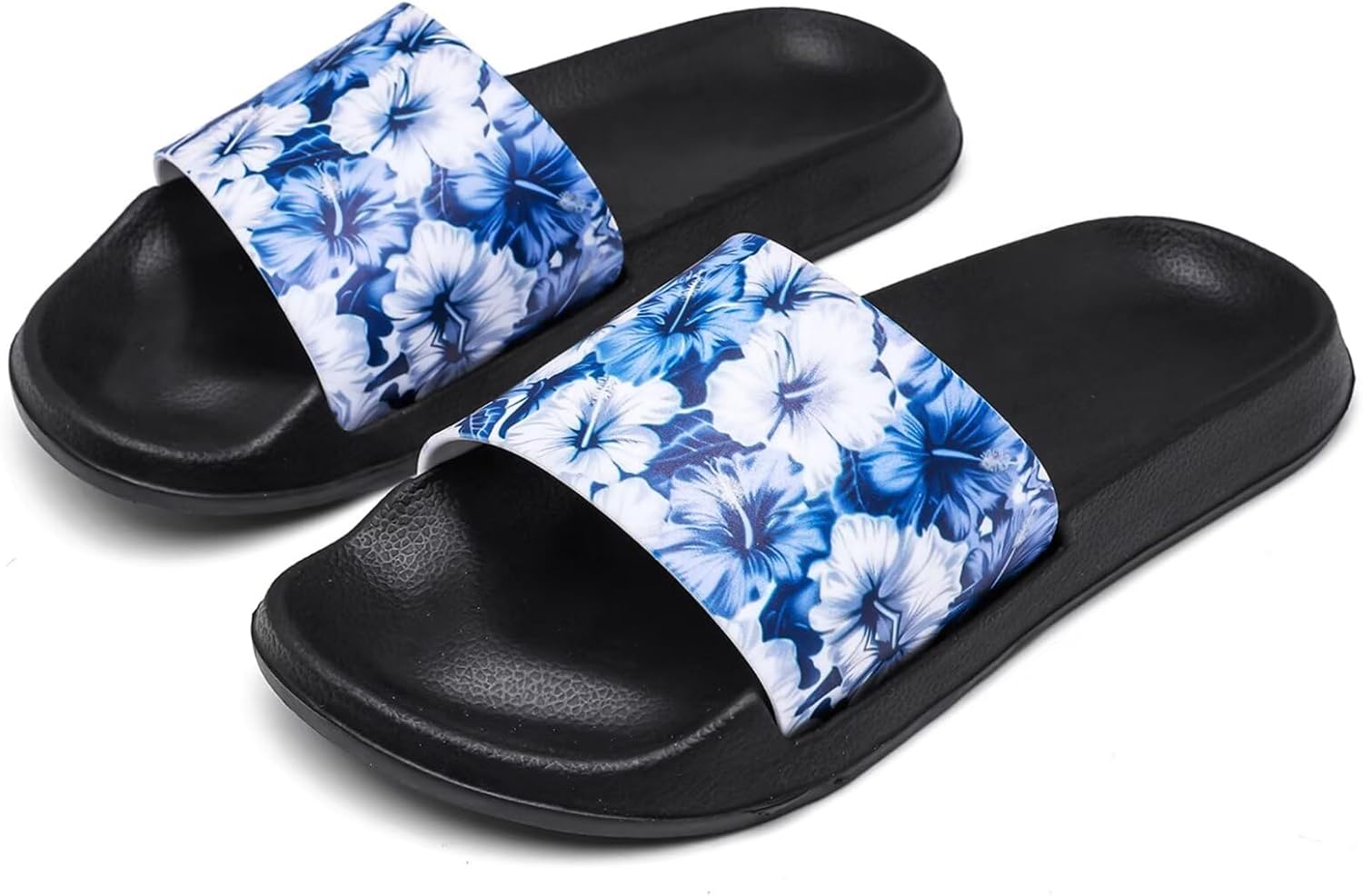 

Тапочки Hsaiyjsp Pineapple для женщин и мужчин с поддержкой свода стопы, плоские сандалии, нескользящие, для дома, бассейна, душа, синий