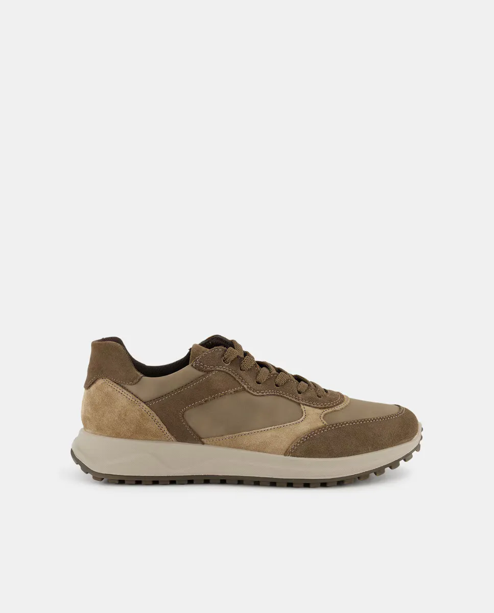 

Мужские кроссовки из нубука и замши Dustin, цвет Taupe