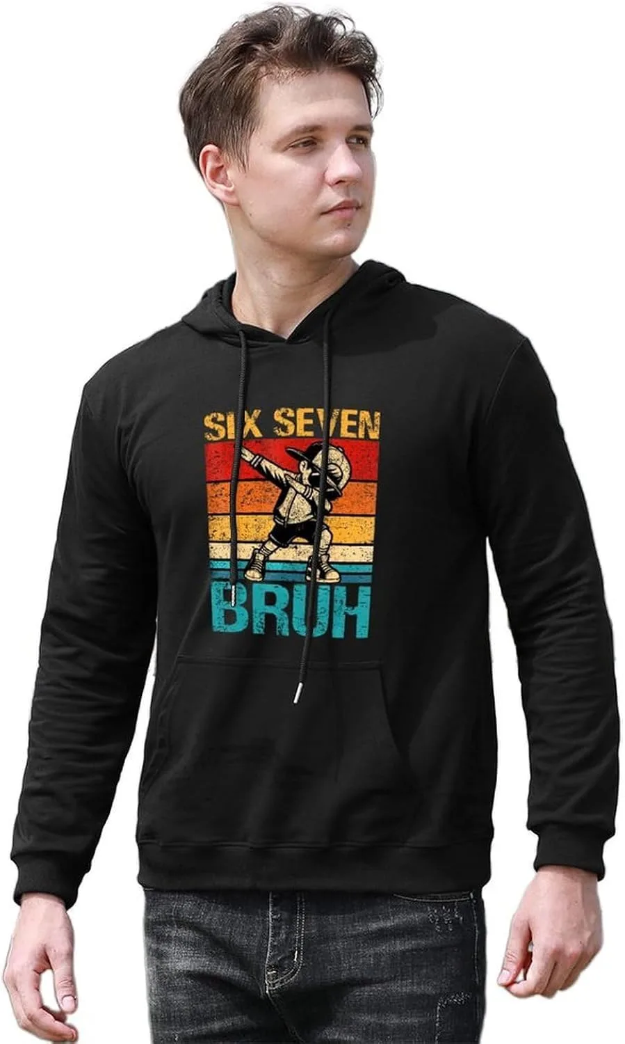 Six Seven Bruh 6 7 Bruh 6 7 Meme худи с карманом — фото 2
