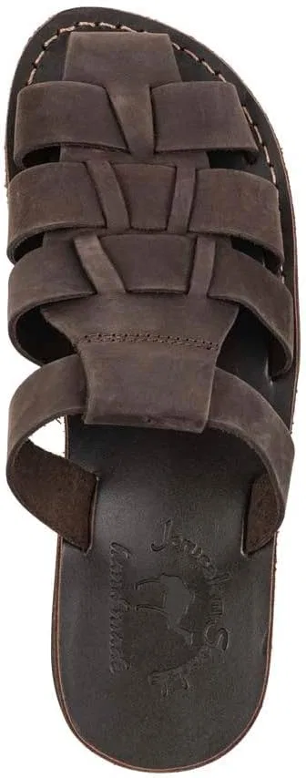 Сандалии из кожи Michael Slide, коричневый нубук Jerusalem Sandals — фото 3