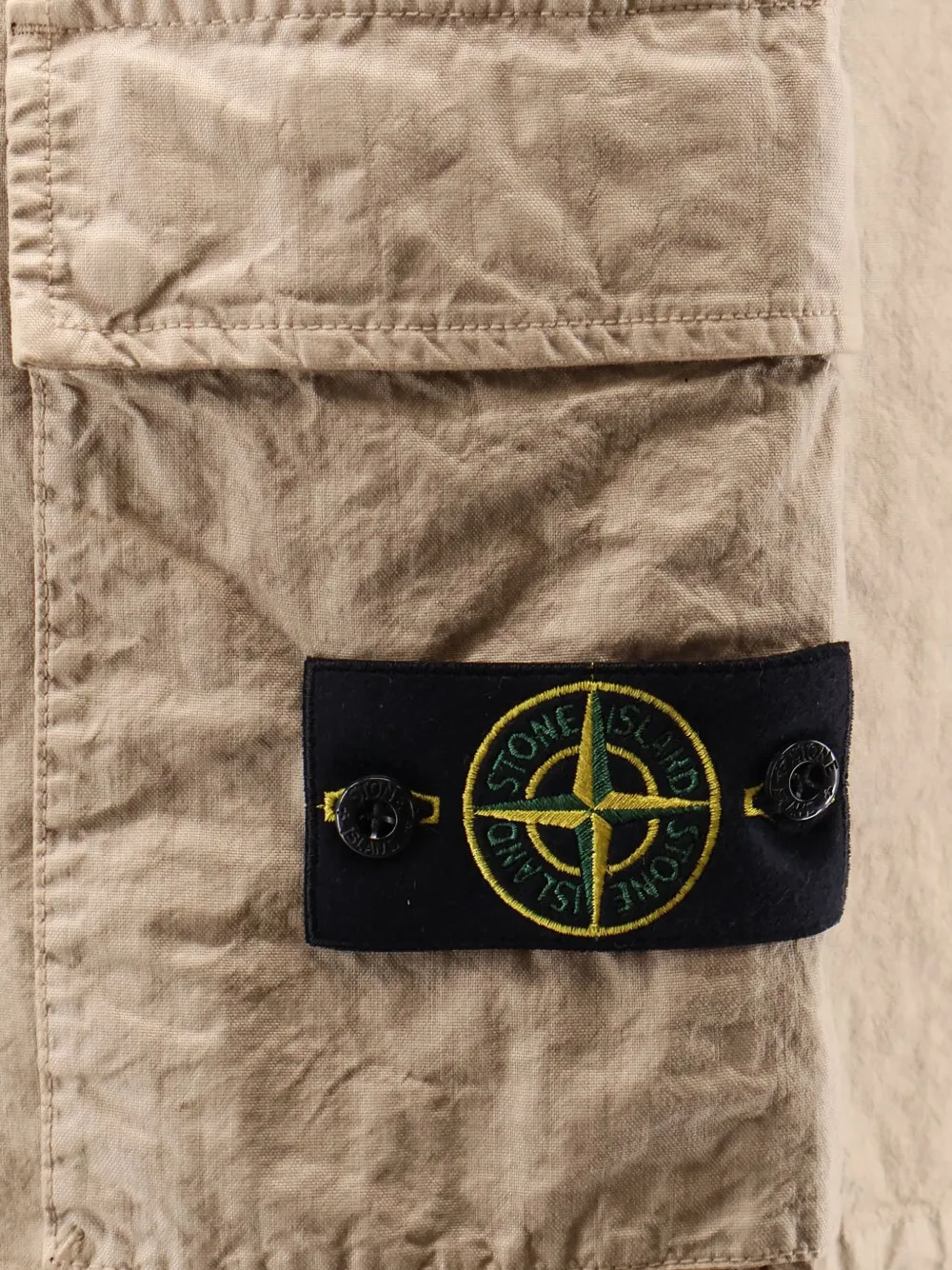 Карго-шорты с нашивкой-логотипом Stone Island, бежевый — фото 3
