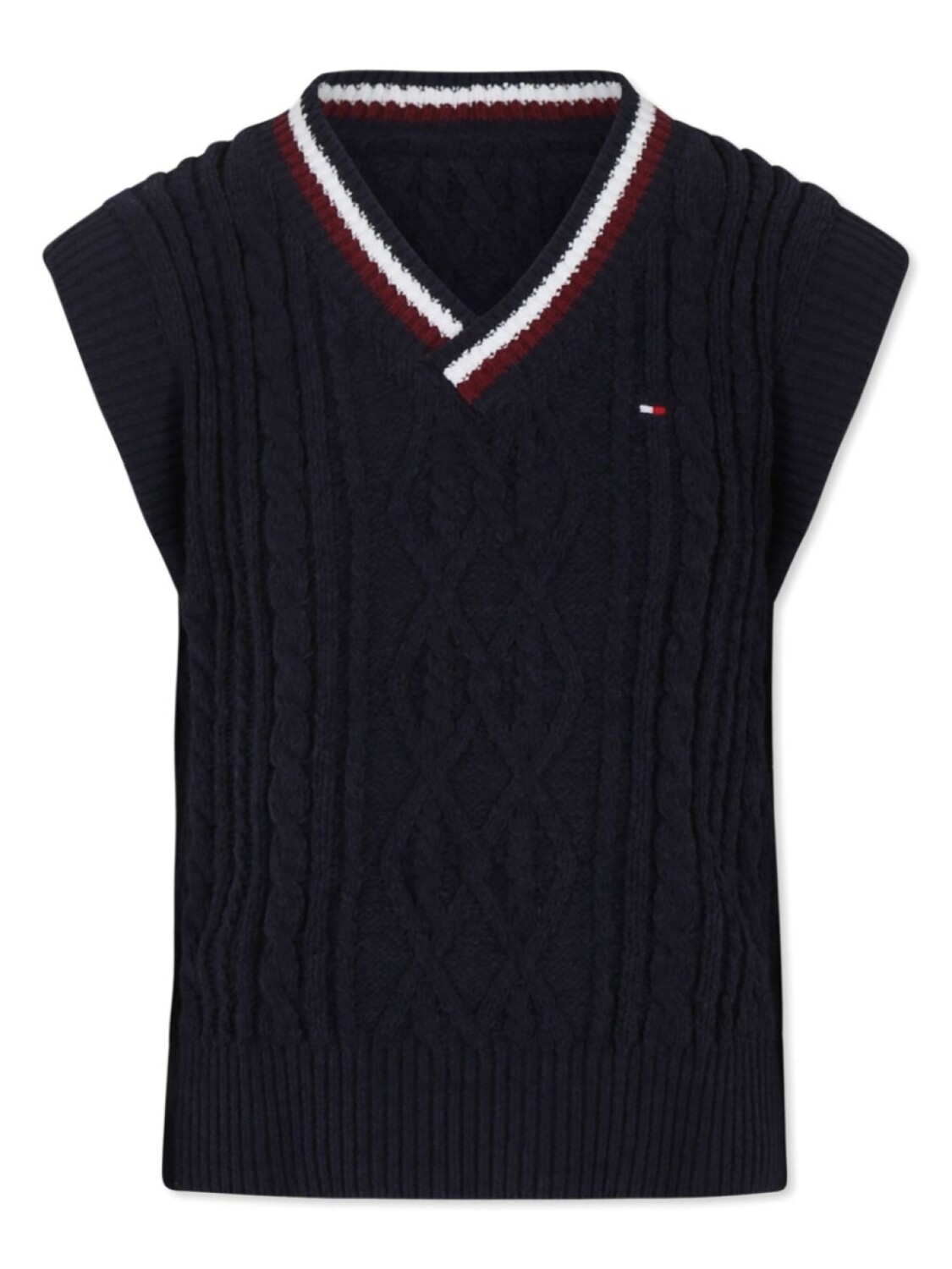 

Пуловер с вышитым логотипом Tommy Hilfiger Junior, синий
