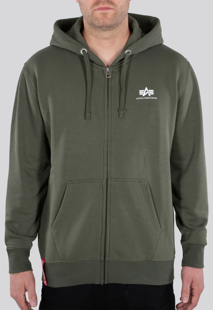 

Худи Alpha Industries Basic Zip Hoodie, оливковый