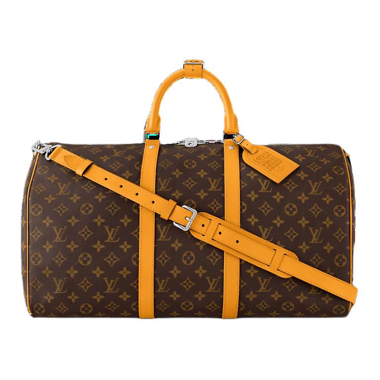 

LOUIS VUITTON Сумка Keepall Monogram Macassar из прорезиненного хлопка Мужская наплечная сумка через плечо дорожная сумка, Racing Bee