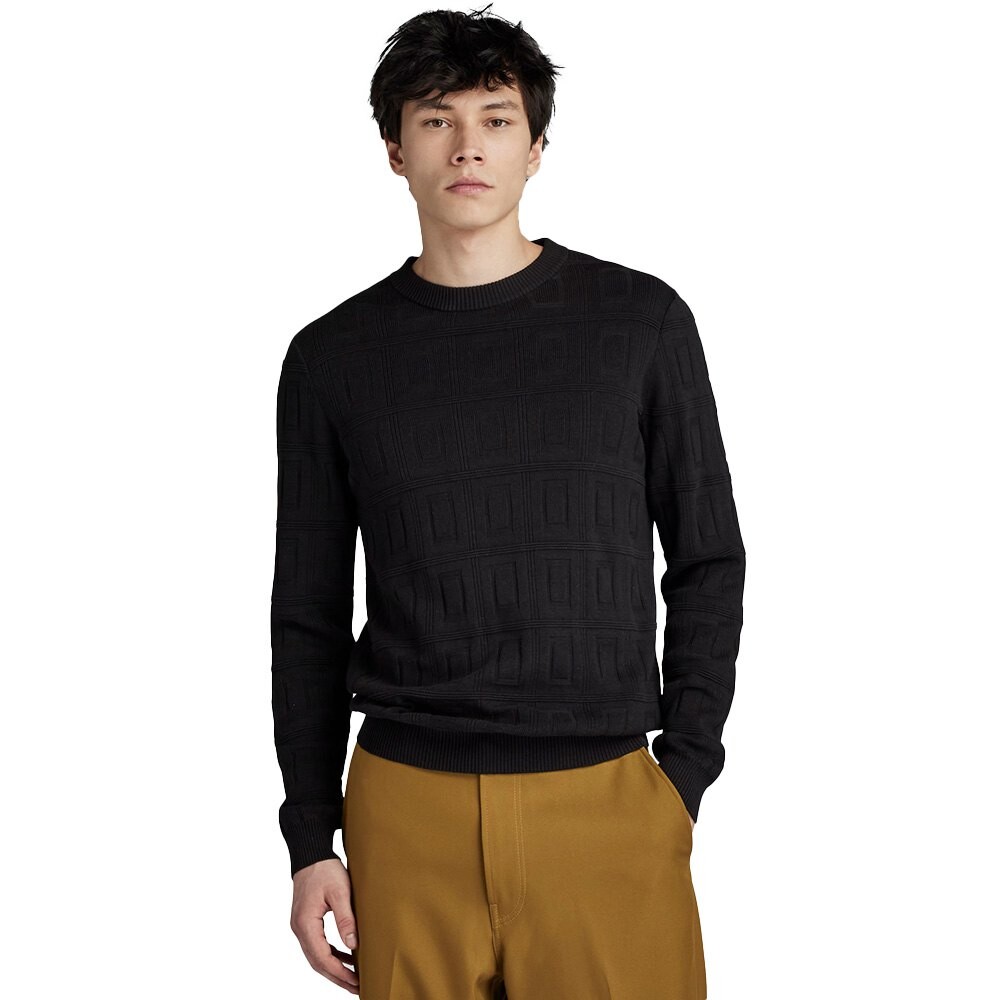 

Свитер G-Star Table Structure R Crew Neck, черный