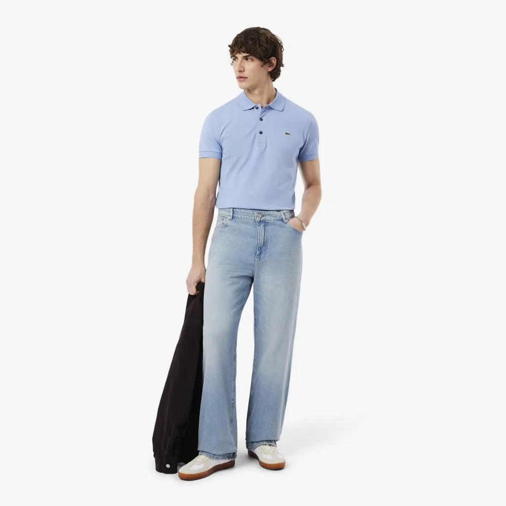 Мужские свободные джинсы светло-синие от Lacoste — фото 2