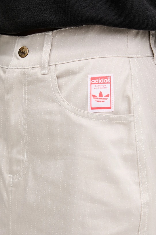 Хлопковая юбка макси AOP MAXI SKIRT Adidas Originals, бежевый — фото 4