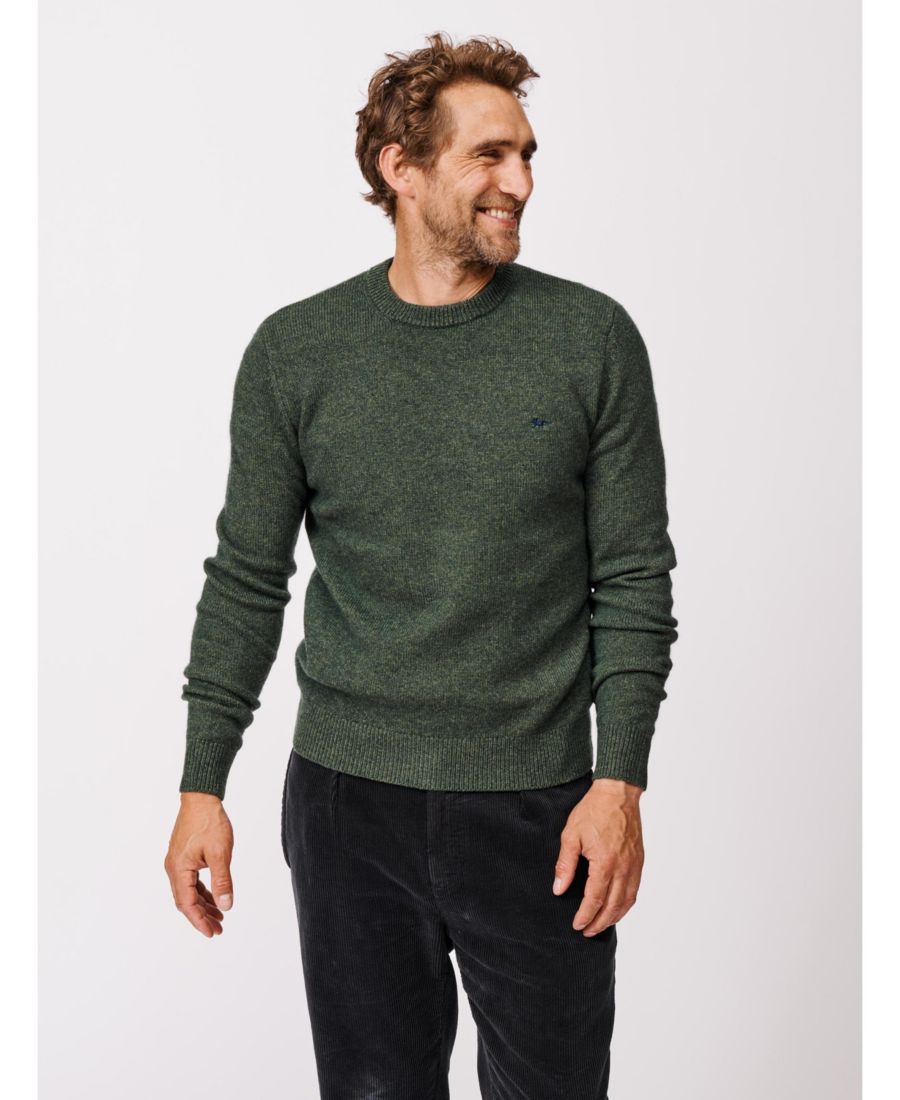 

Мужской свитер Phillips из овечьей шерсти с круглым вырезом Aubin, Khaki