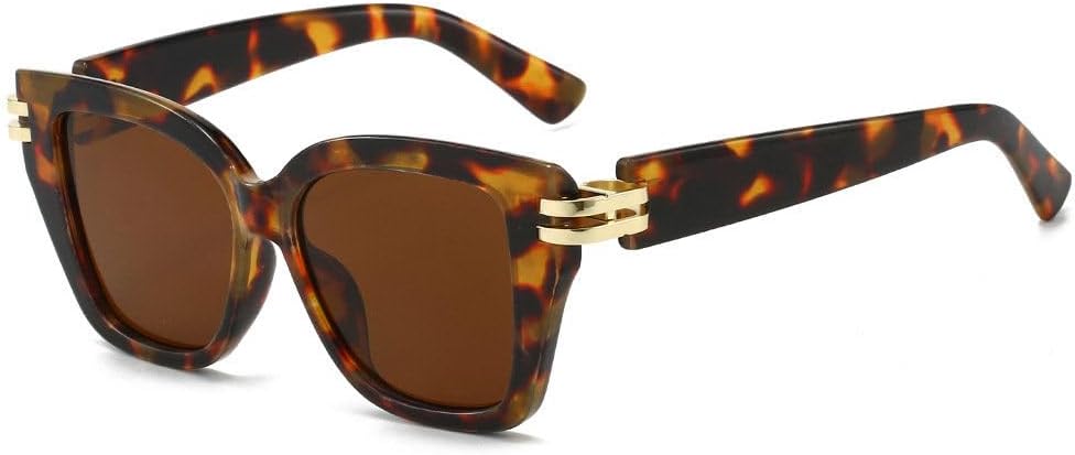 

Роскошные солнцезащитные очки для женщин, модные солнцезащитные очки с градиентным переходом цвета, ретро-очки для женщин, защита от ультрафиолета UV400 TKKTLLT, Leopard Brown