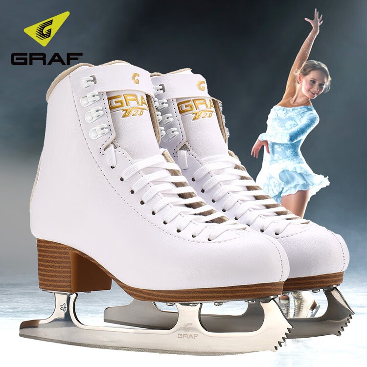 

GRAF Коньки для фигурного катания Swiss Figure Skating Shoes Adult U20 White [Ready-To Blades] размер 35