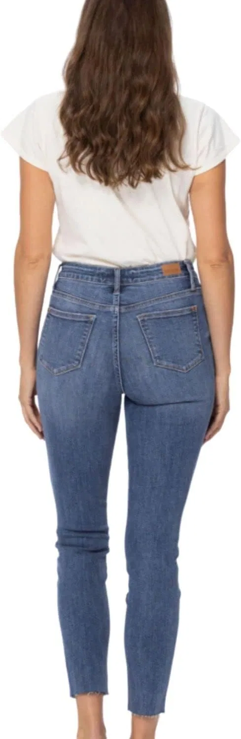 Джинсы с вышивкой Judy Blue, Medium Wash — фото 2