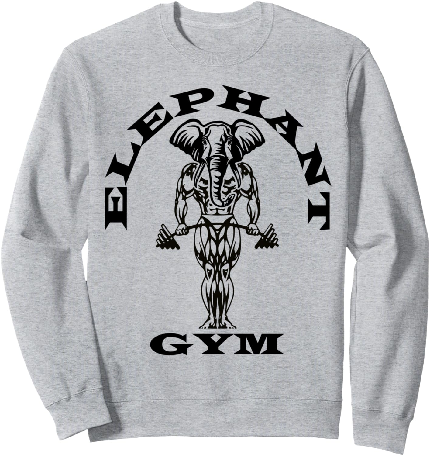 

Толстовка с забавным и милым талисманом для любителей животных от Buff Elephant Gym, серая Funny Fitness Joke Cute Gym Workout Weightlifting