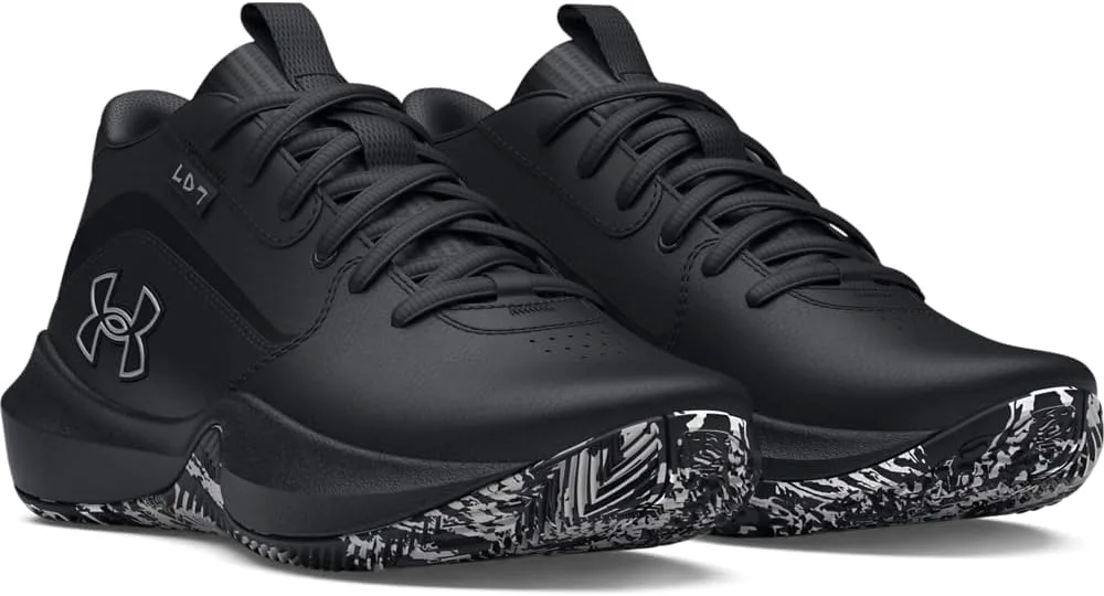 Баскетбольные кроссовки Under Armour для детей школьного возраста Lockdown 7, черный/металлик серебристый — фото 3