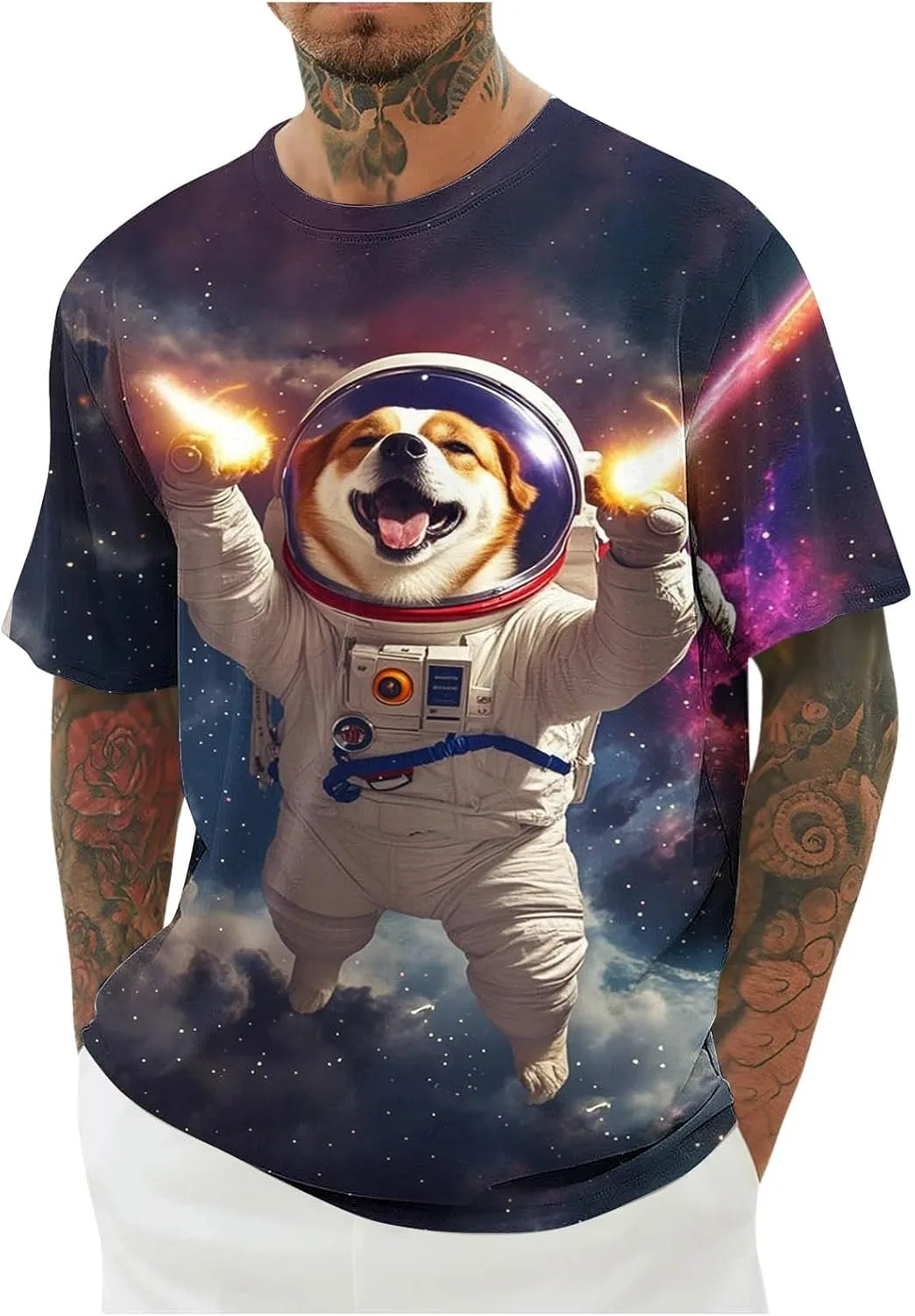 

Мужская футболка с 3D-принтом и забавным принтом с животными Sdeycui