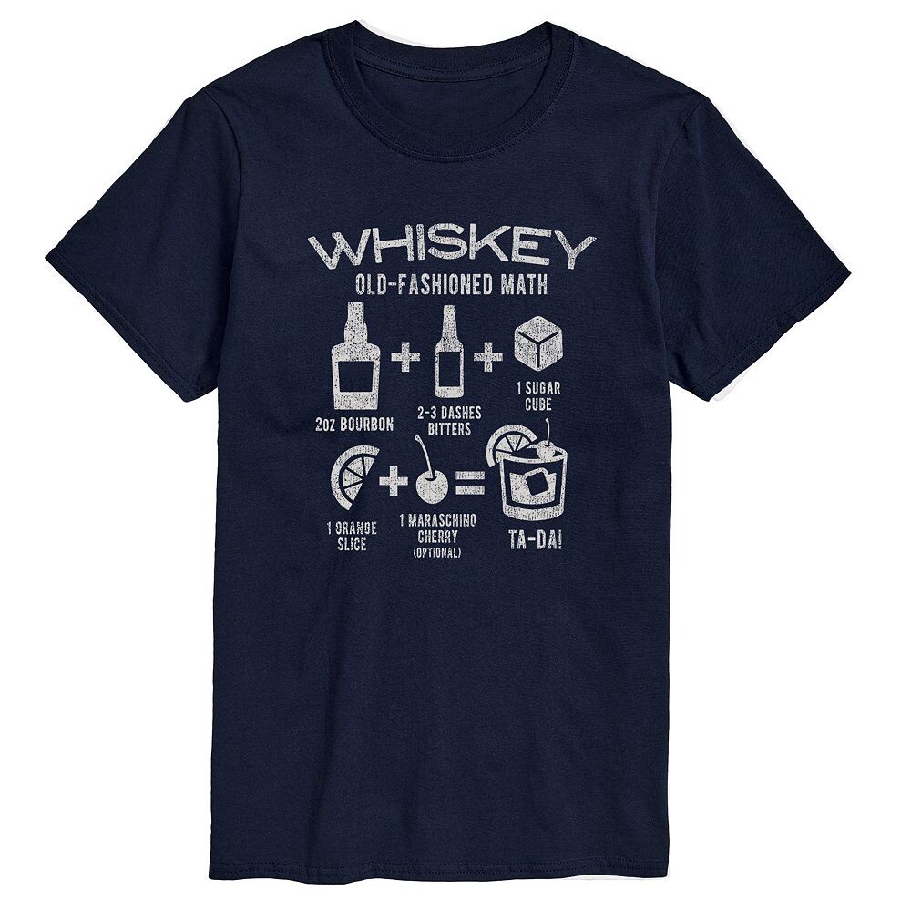 

Футболка Big & Tall с графическим рисунком Whiskey Math Licensed Character, темно-синий