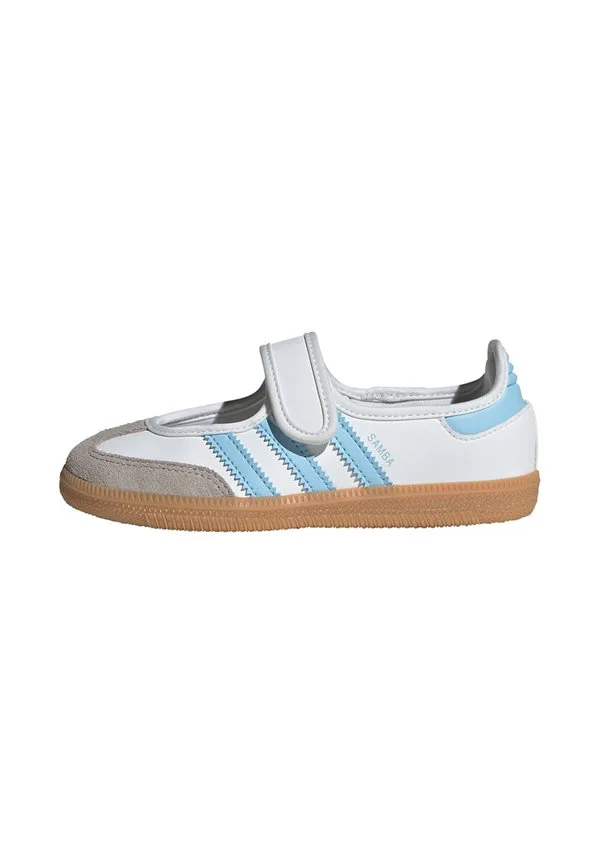 Балетки с ремешком на щиколотке Adidas Originals, Cloud White/Clear Sky/Gum
