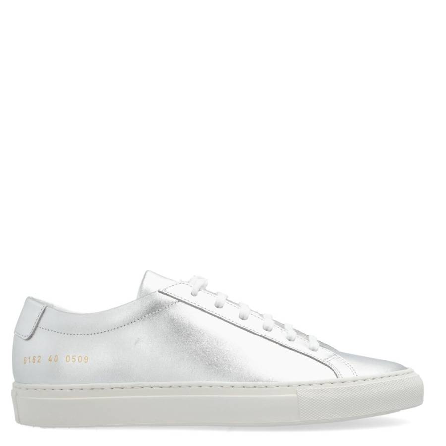 Кроссовки Achilles Shiny Leather Common Projects, серебряный
