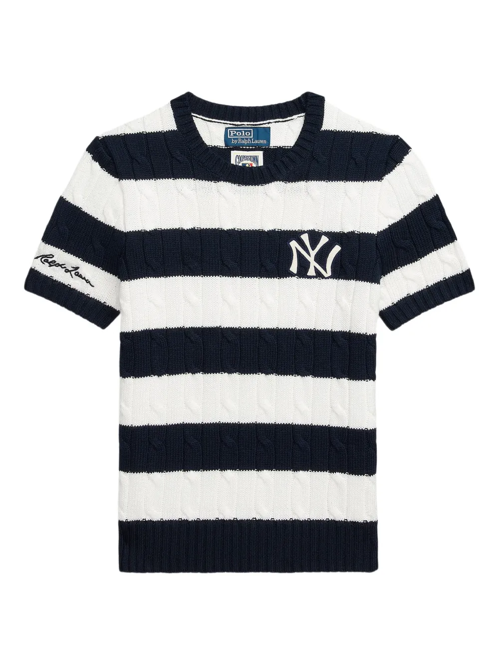 

Полосатый свитер фактурной вязки POLO RALPH LAUREN, белый