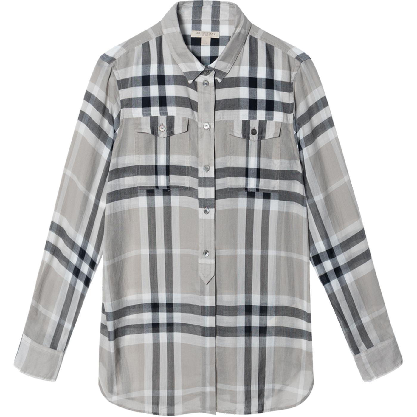 Рубашка Burberry мужская, серый, средней толщины — фото 3