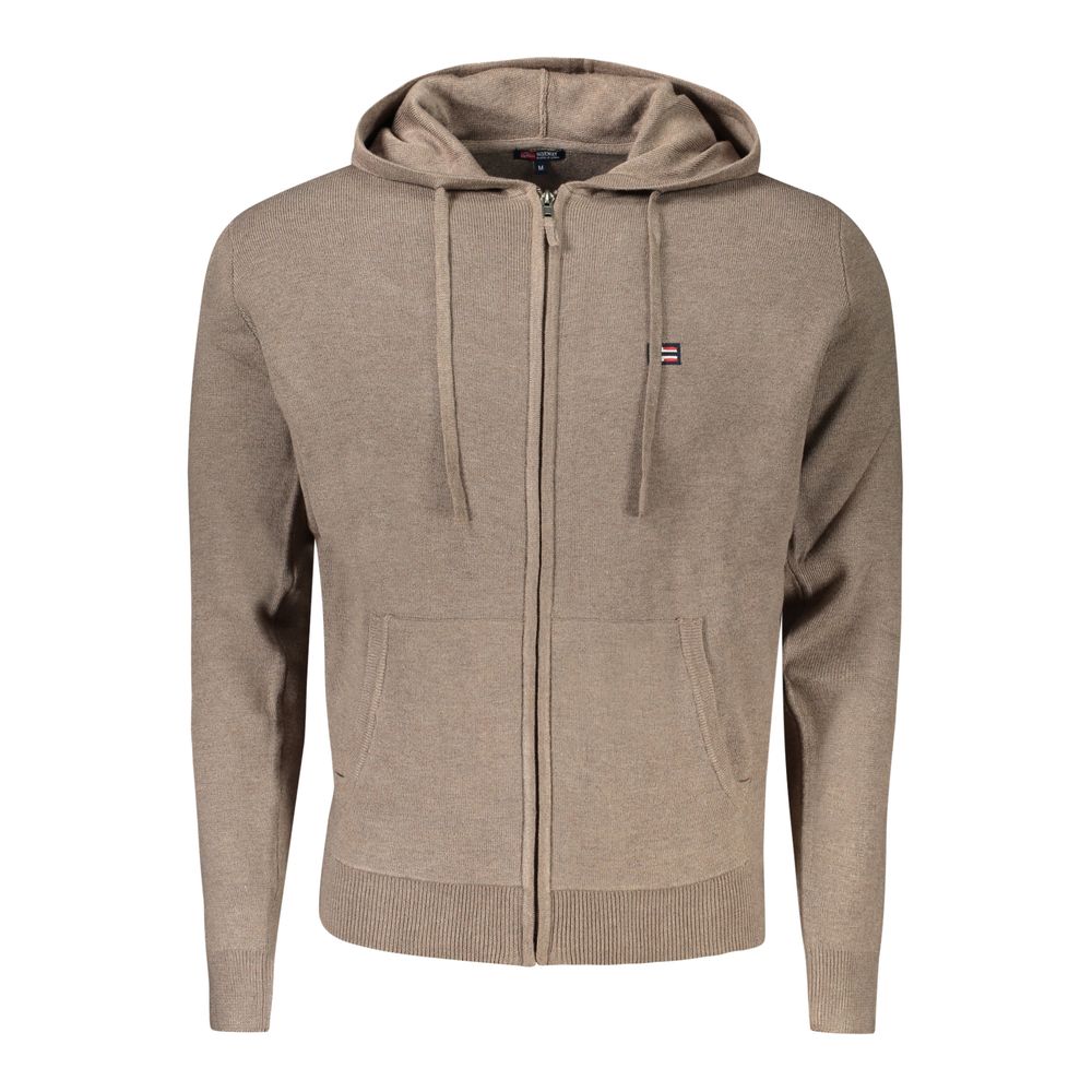 

Коричневый полиамидный мужской кардиган Geographical Norway