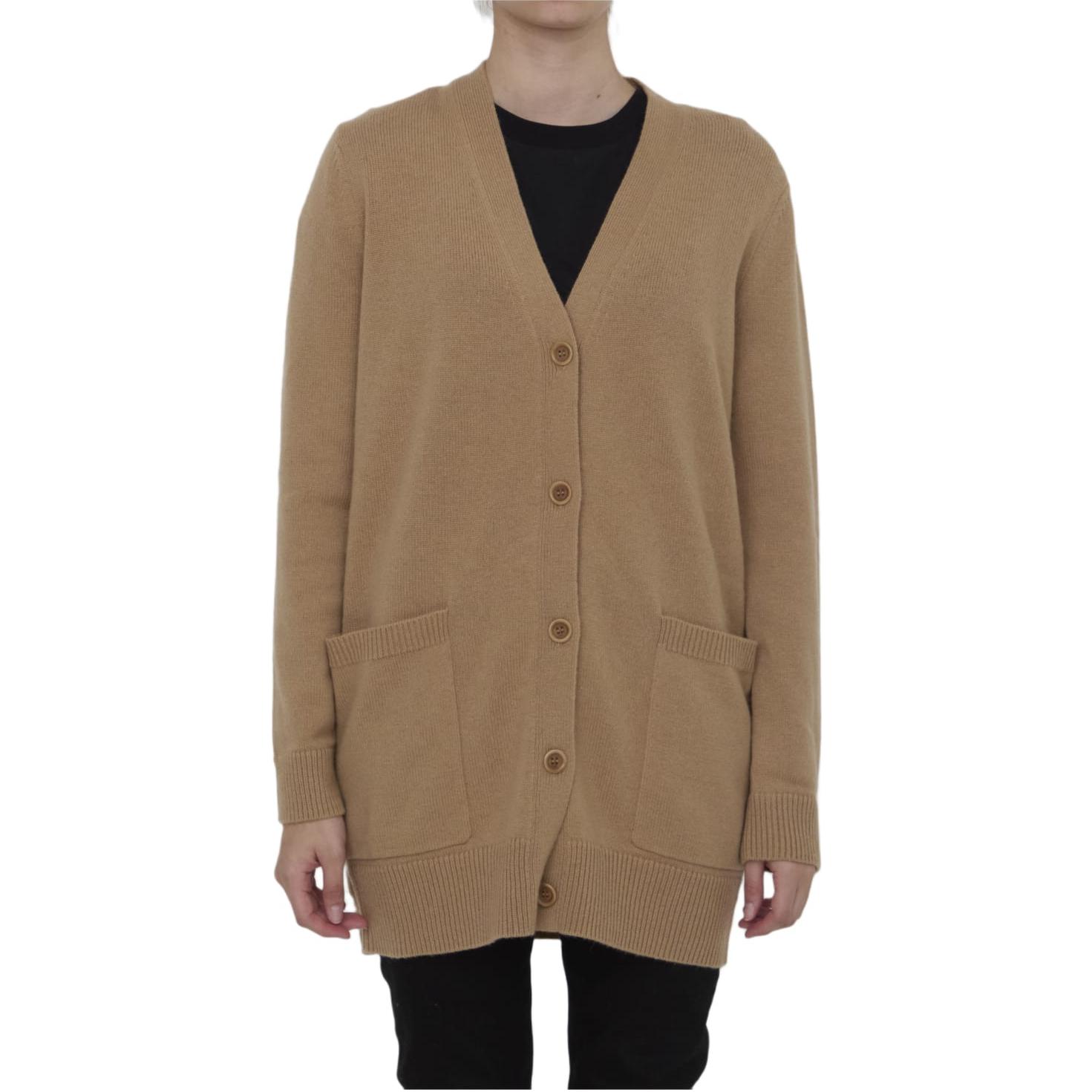 

Кардиган Max Mara Villar с V-образным вырезом и длинными рукавами MaxMara, коричневый